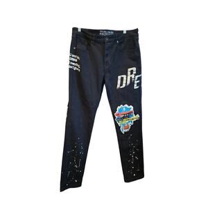 2APM  Men's Jeans 32x32 Paris Art Street Wear  Paint Splat